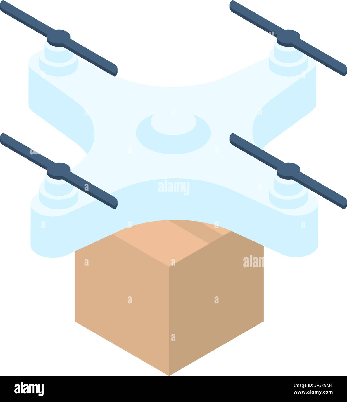 Drone parcel delivery icon, isometric style Stock Vector Image & Art ...