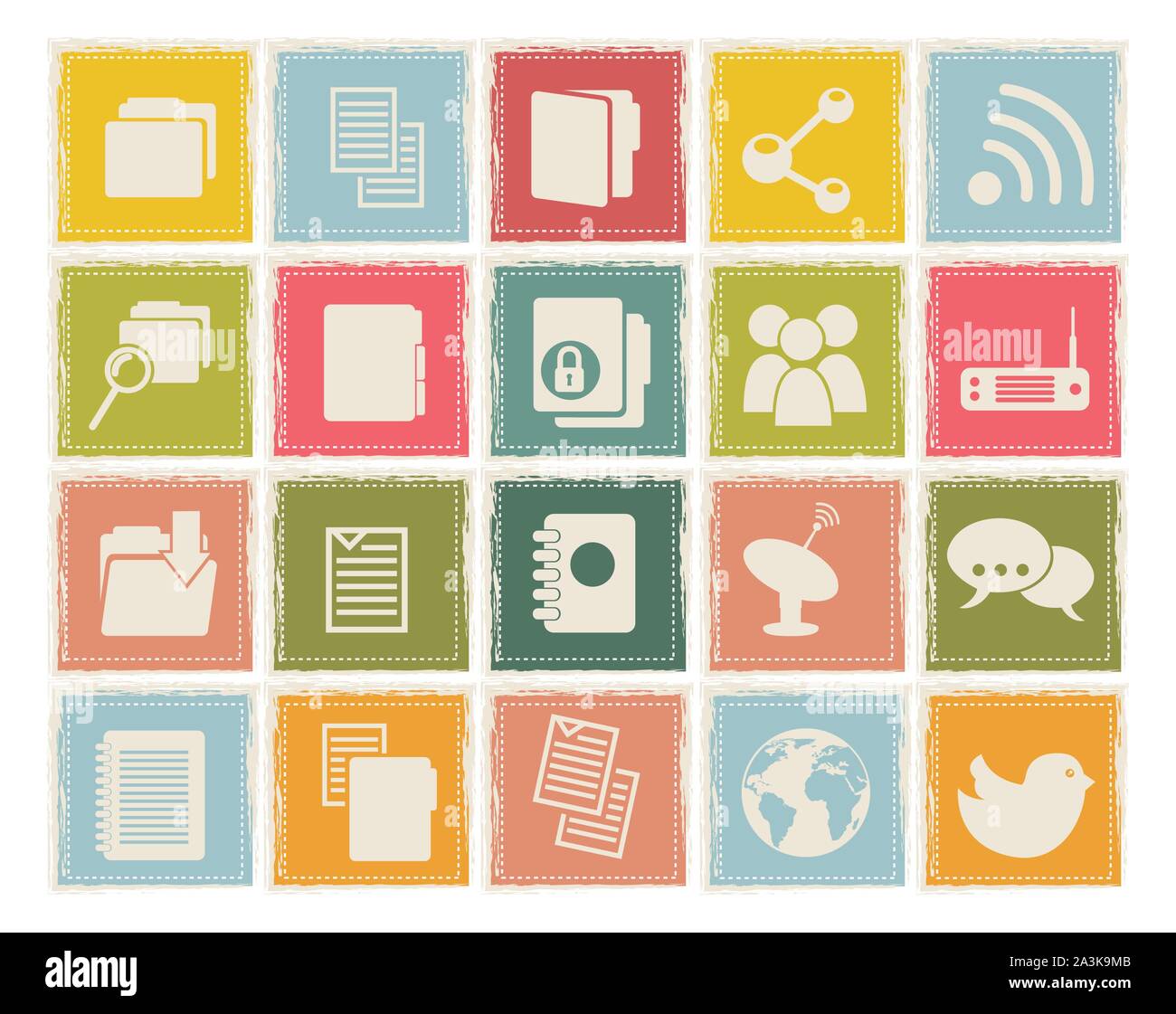 Isolated social media icon set design Stock Vector Image & Art - Alamy