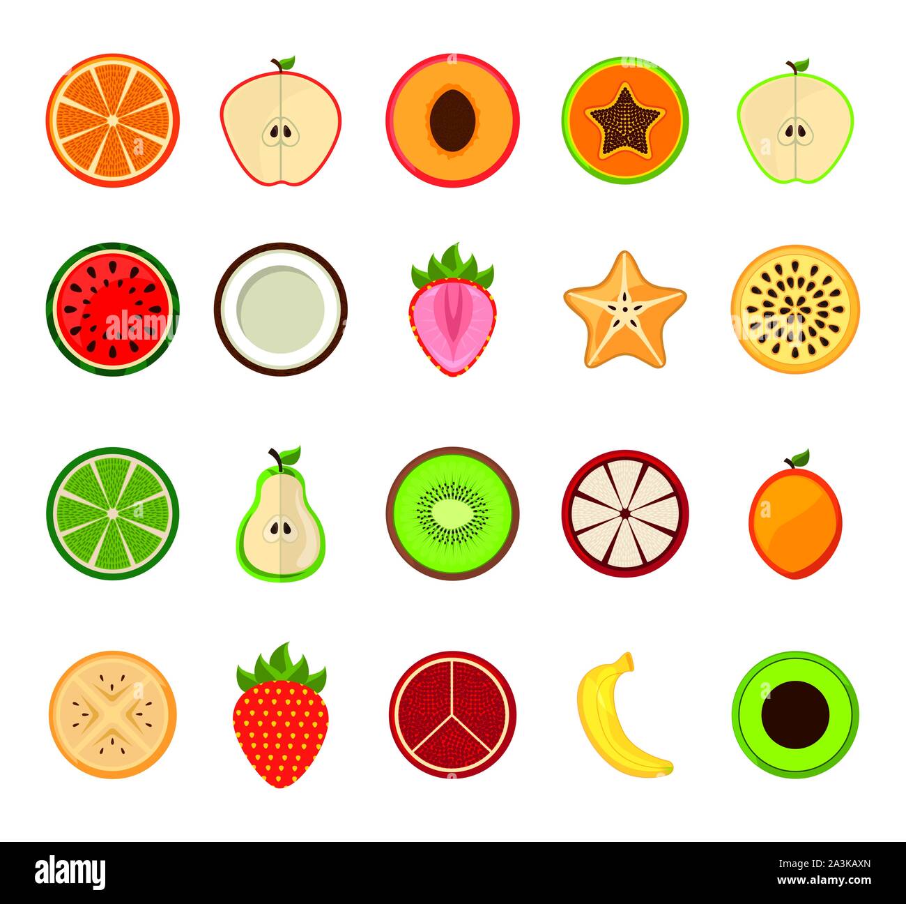 Isolated fruits icon set vector design Stock Vector Image & Art - Alamy