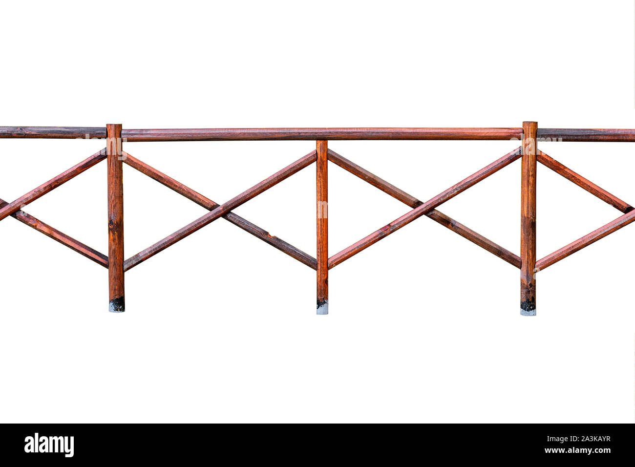 Wooden fence isolated on white background Stock Photo - Alamy