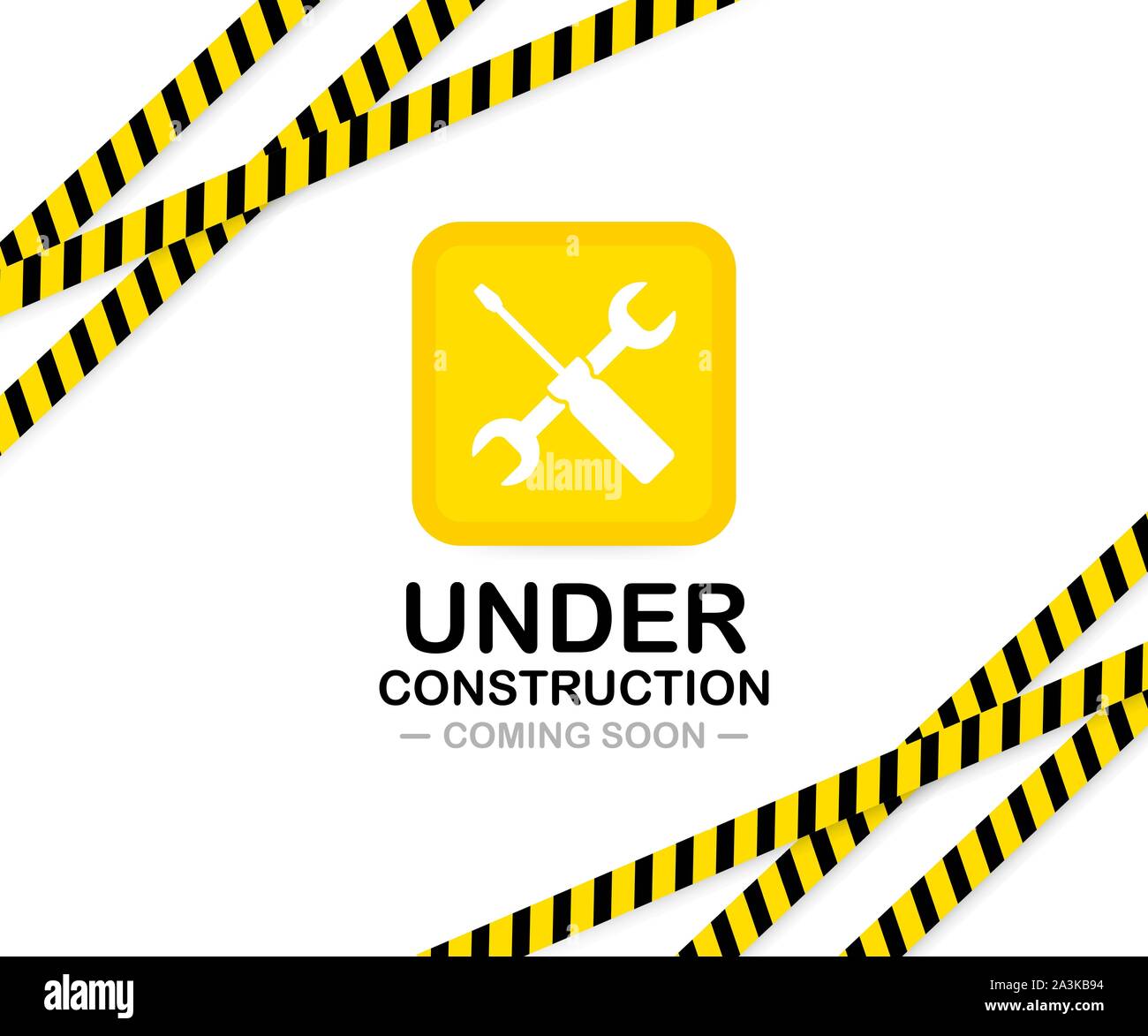 Under construction sign. Vector stock illustration for website Stock ...