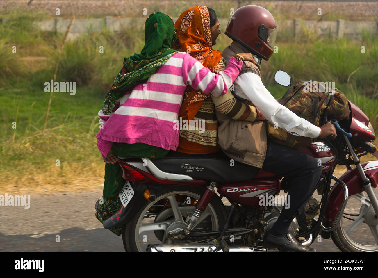 Indian people on transport Stock Photo