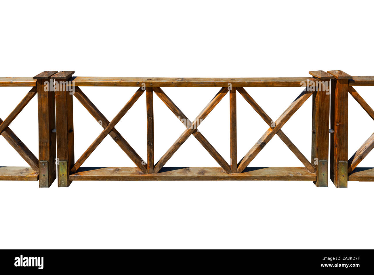 Wooden fence isolated on white background Stock Photo - Alamy