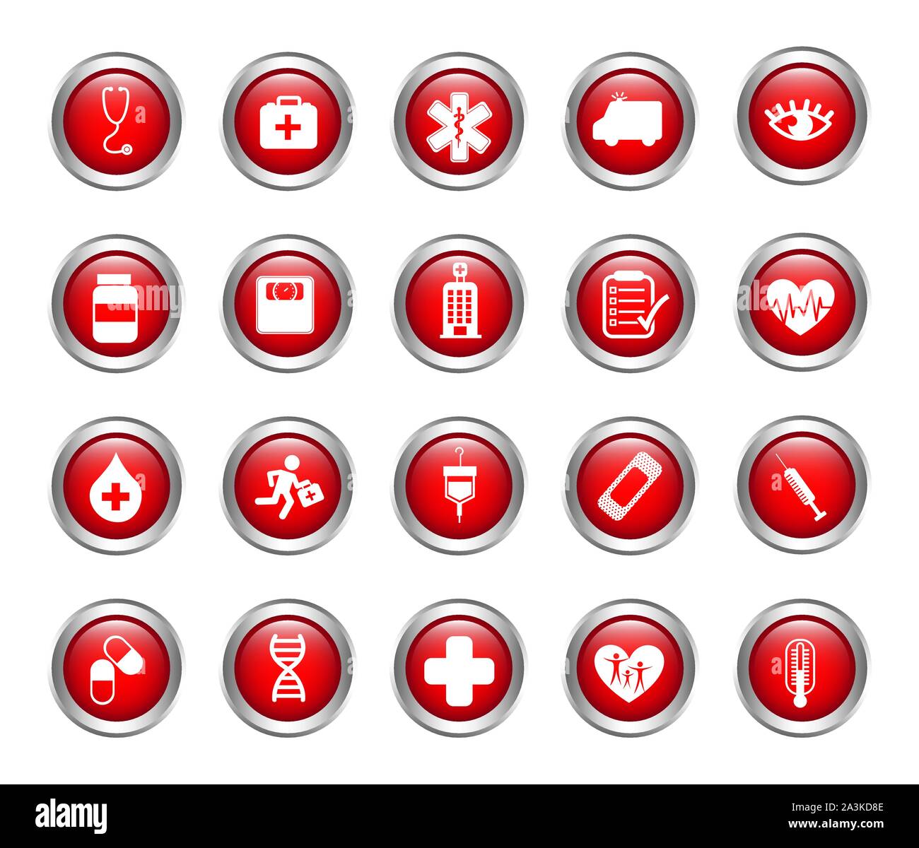 Isolated medical icon set vector design Stock Vector Image & Art - Alamy