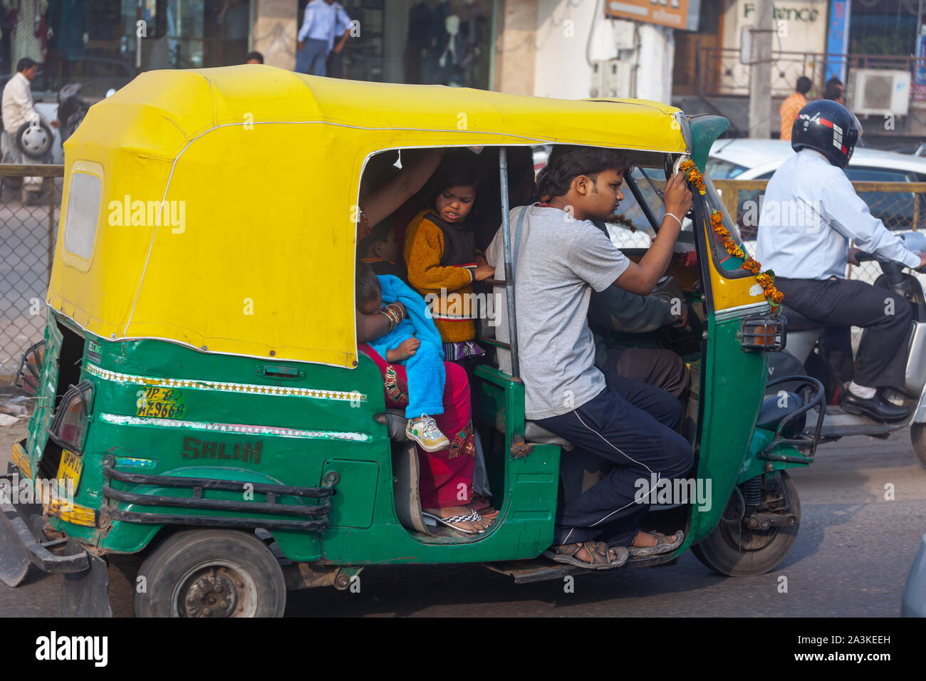 Indian people on transport Stock Photo