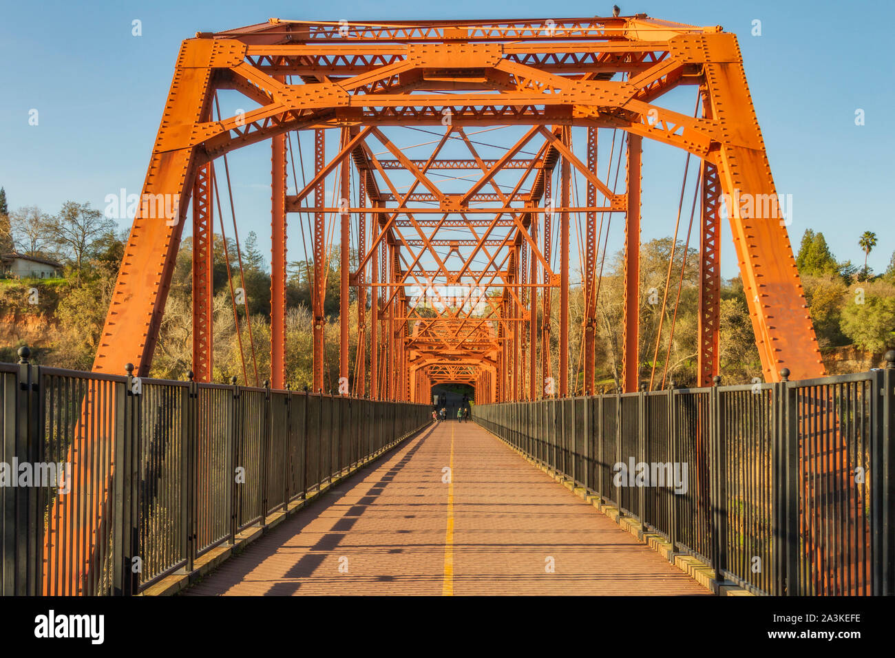 Crossing Fair Oaks Bridge near Sacramento, California Stock Photo Alamy