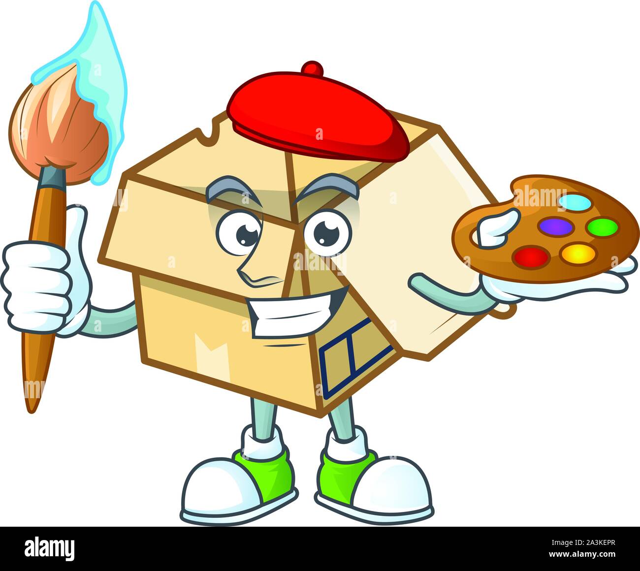 Painter box cardboard open for goods packaging Stock Vector Image & Art ...
