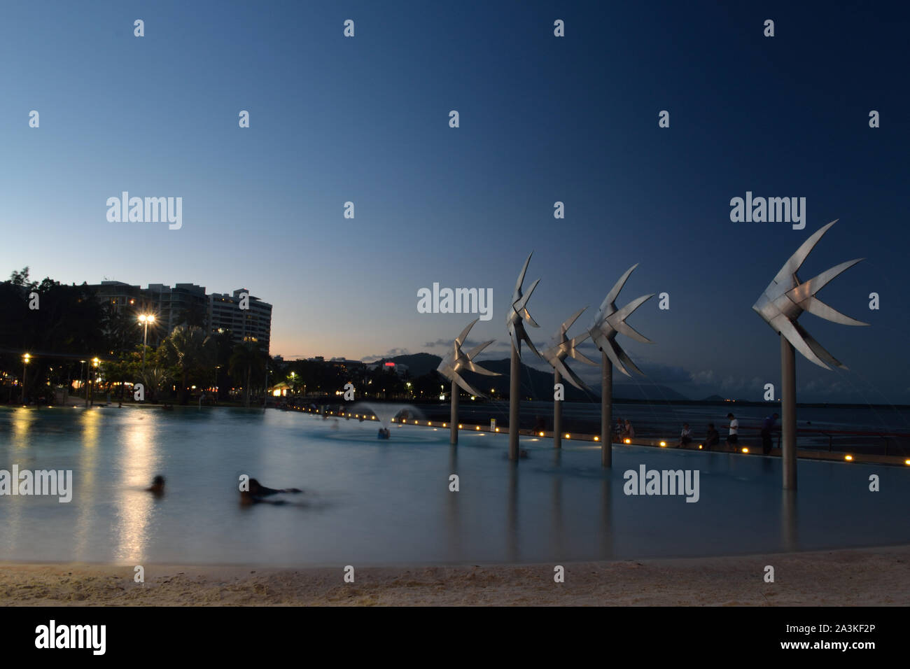 Carins Esplanade Lagoon Stock Photo