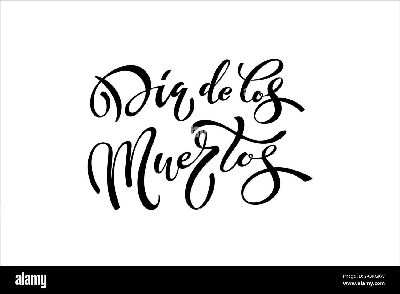 Day of the Dead, Dia de los muertos. Lettering Dia de los muertos