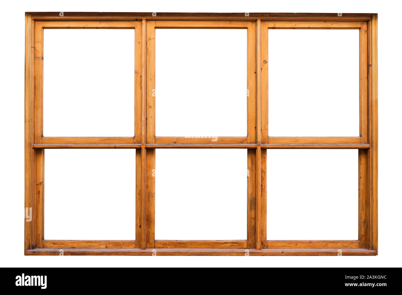 Frame of a wooden window of a coffeehouse Stock Photo