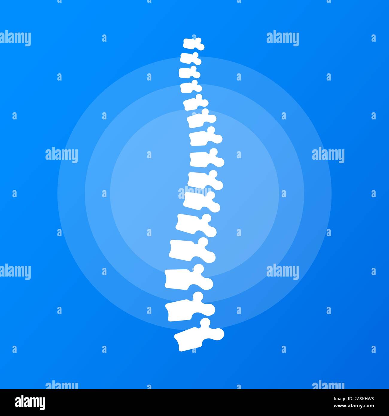 Spine diagnostics symbol logo template. Vector stock illustration. Stock Vector