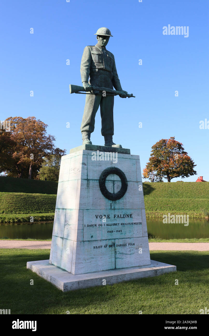 Our Fallen statue, General Views of Copenhagen, Denmark, 05 October 2019, Photo by Richard Goldschmidt Stock Photo