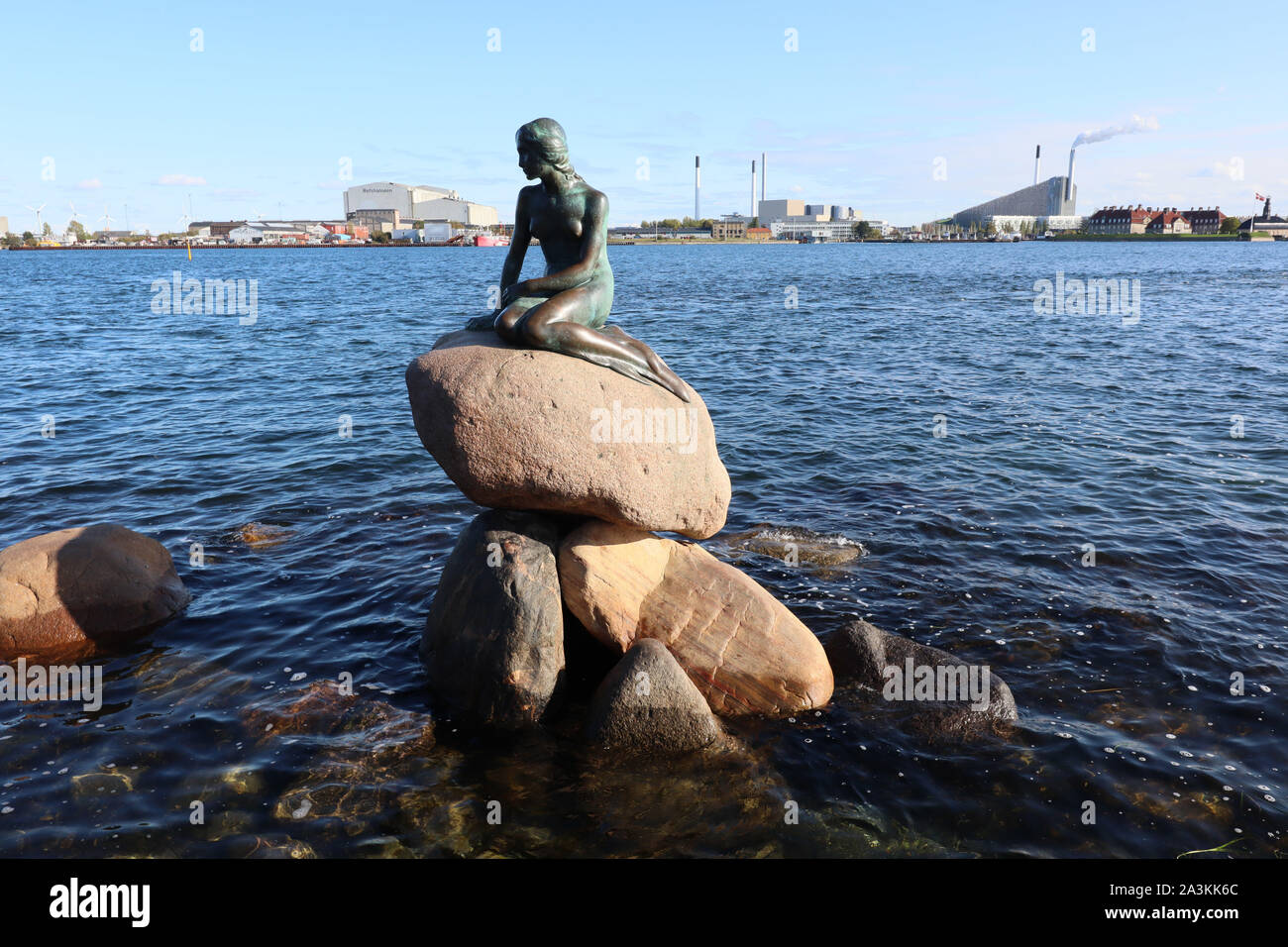 The Little Mermaid, General Views of Copenhagen, Denmark, 05 October 2019, Photo by Richard Goldschmidt Stock Photo