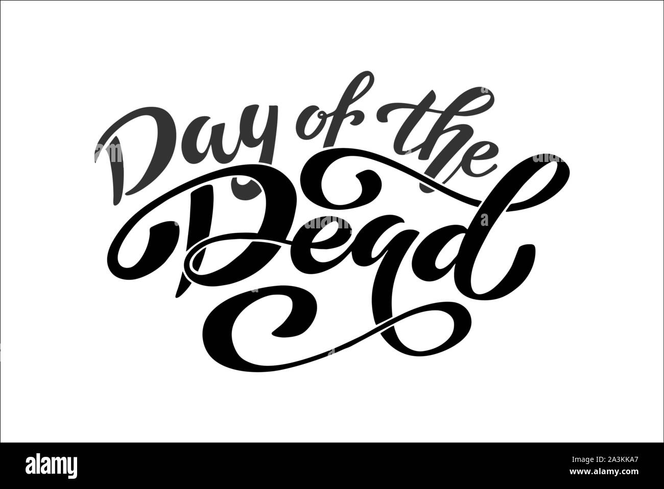 Day of the Dead, Dia de los muertos. Lettering Dia de los muertos. Banner or poster for mexican holiday Stock Vector