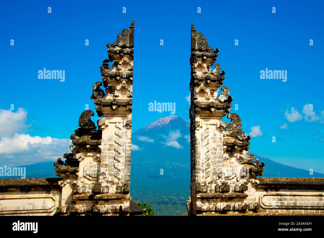 Candi Bentar Gate in Pura Penataran Agung Lempuyang - Bali - Indonesia Stock Photo