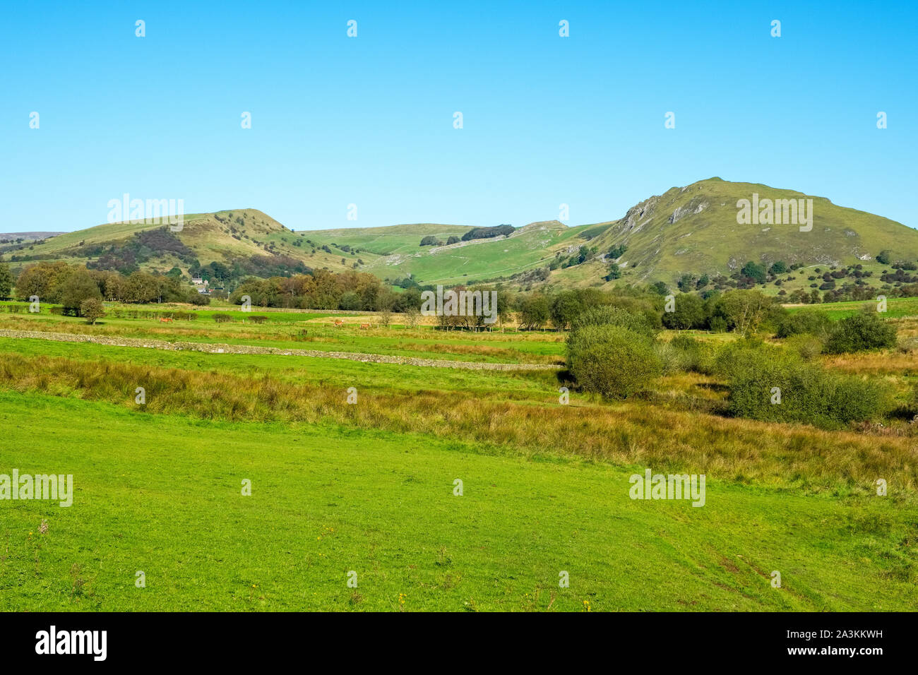 Hollins Hill and Chrome Hill near Hollinsclough in the Peak District National Park,UK Stock Photo