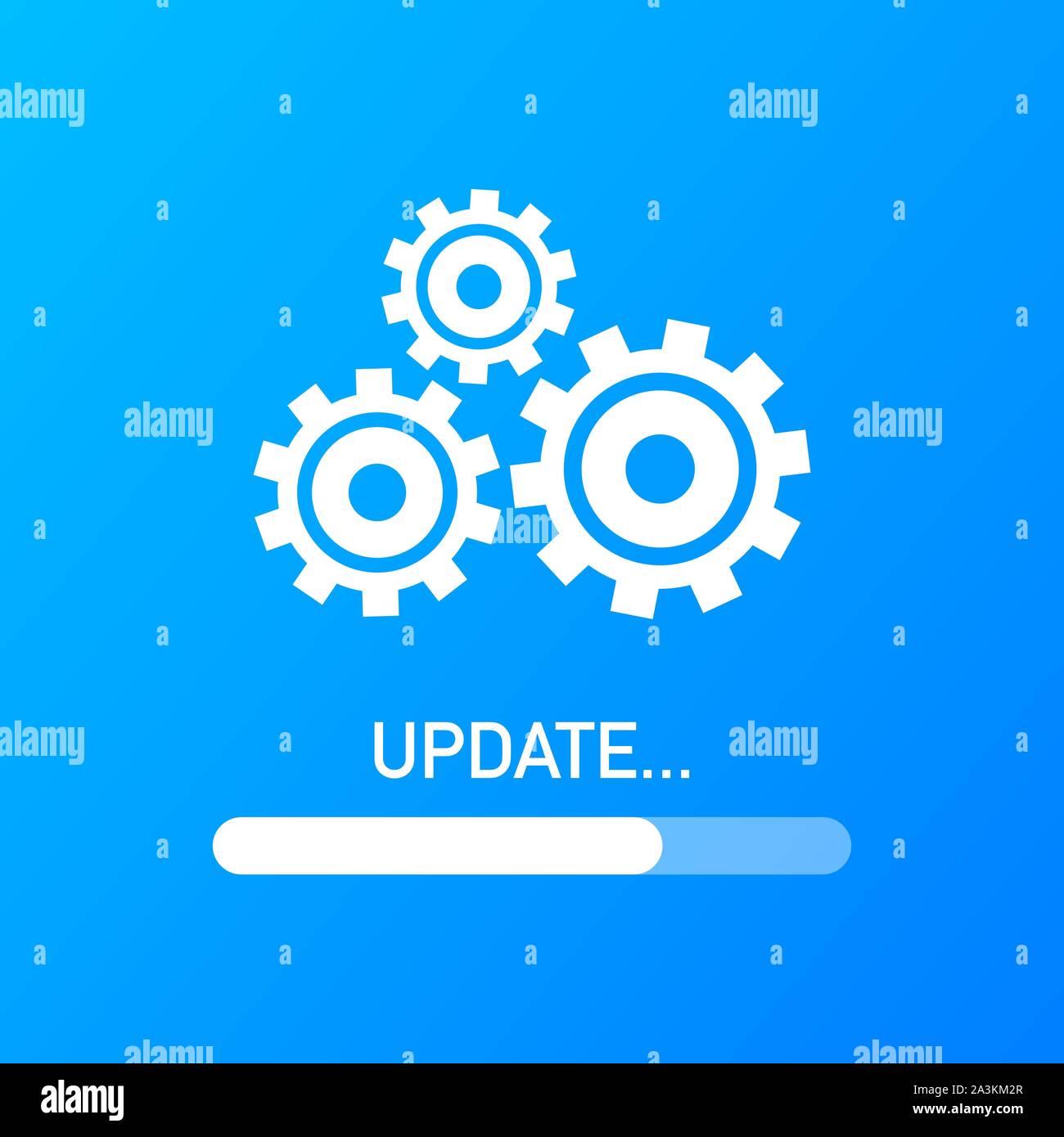 System software update or upgrade. Banner new update, Badge, sign