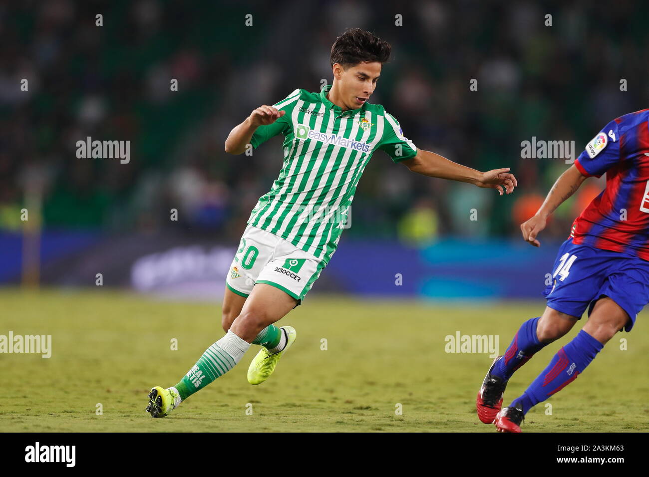 Diego Lainez of Real Betis during the UEFA Europa League match between Real Betis and Ferencvaros TC played at Benito Villamarin Stadium on November 25, 2021 in Sevilla, Spain. (Photo by Antonio