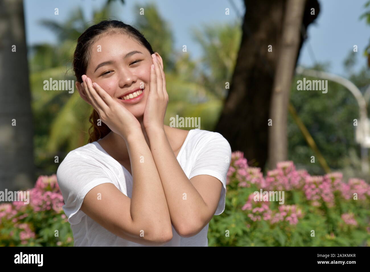 Pretty Filipina Woman Stock Photo