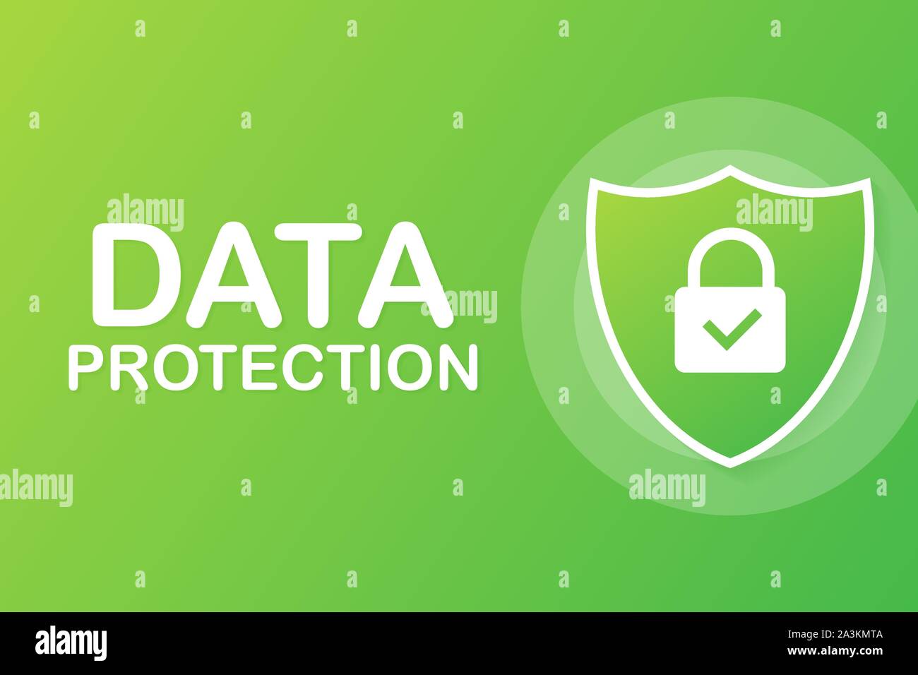 Sign Data Protection, privacy, and internet security. Vector ...