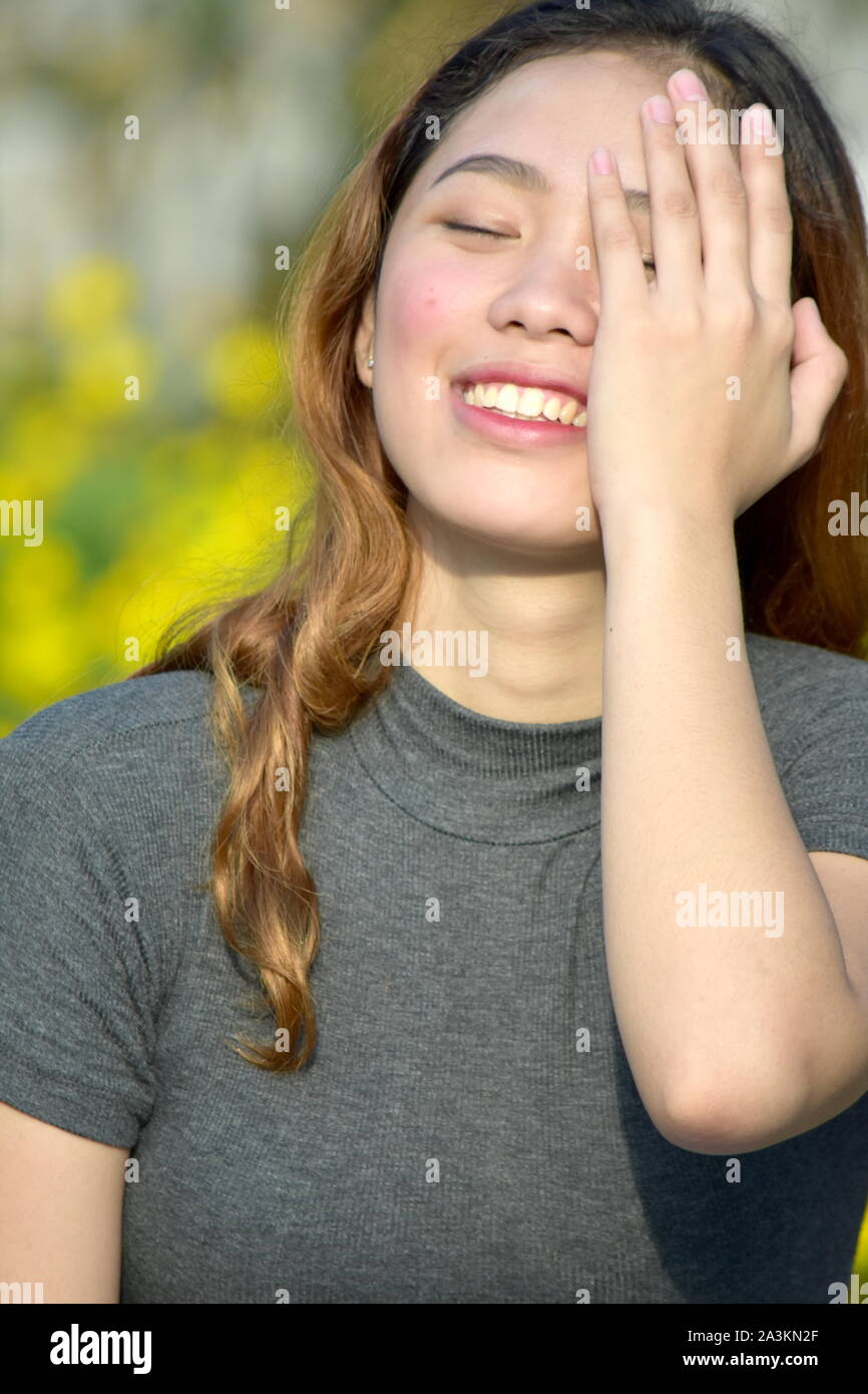 Young Female And Laughter Stock Photo