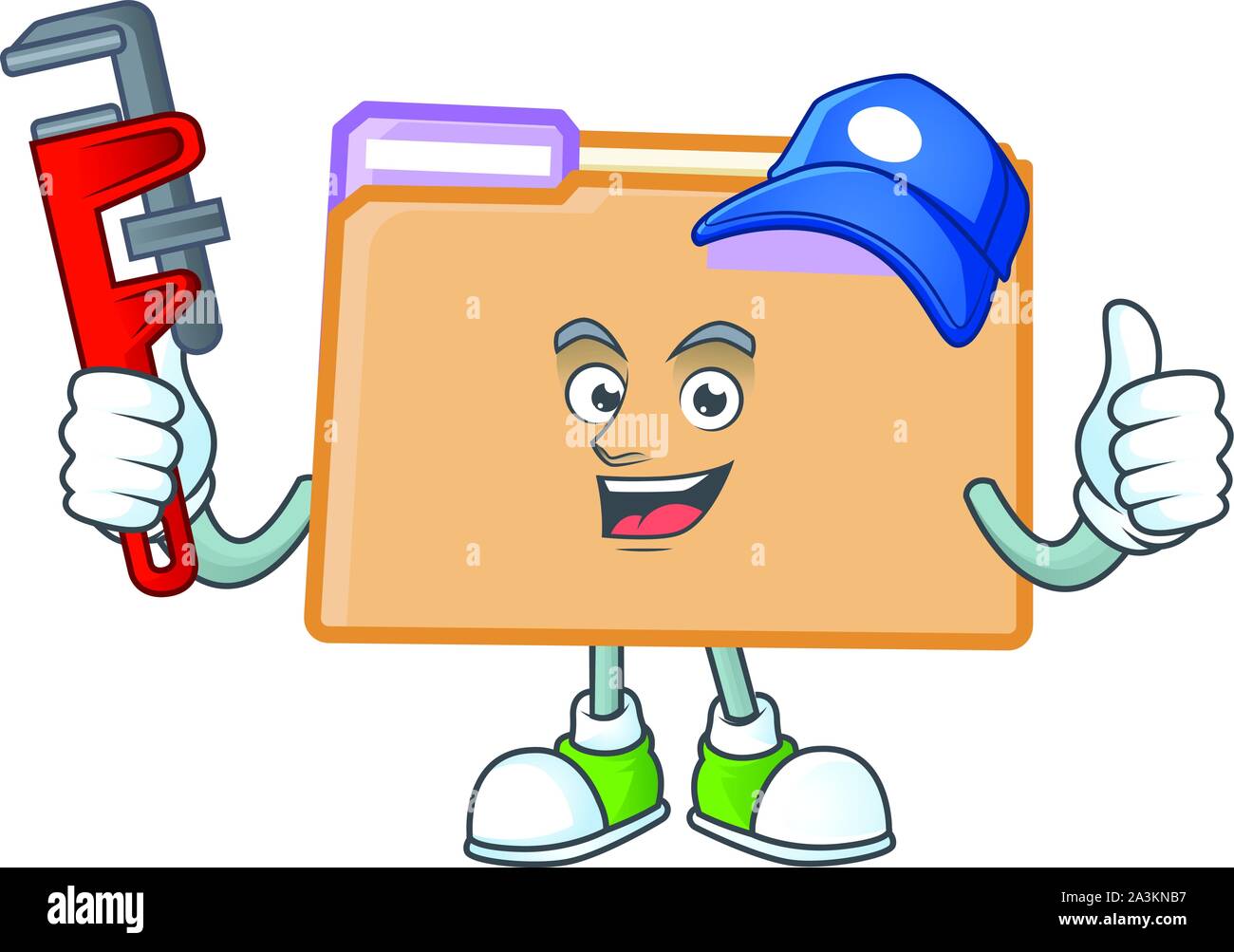 Plumber folder data isolated on white background Stock Vector