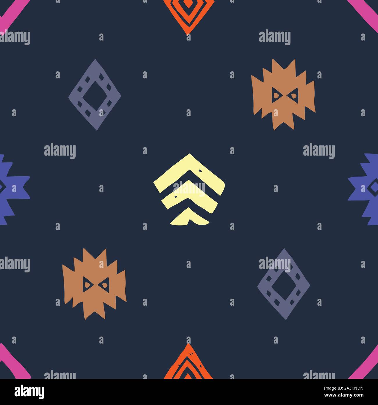 Seamless Ethnic pattern. Tribal vector abstract background Stock Vector ...