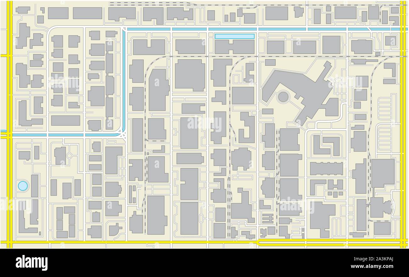 imaginary cadastral plan of an industrial and commercial area Stock Vector