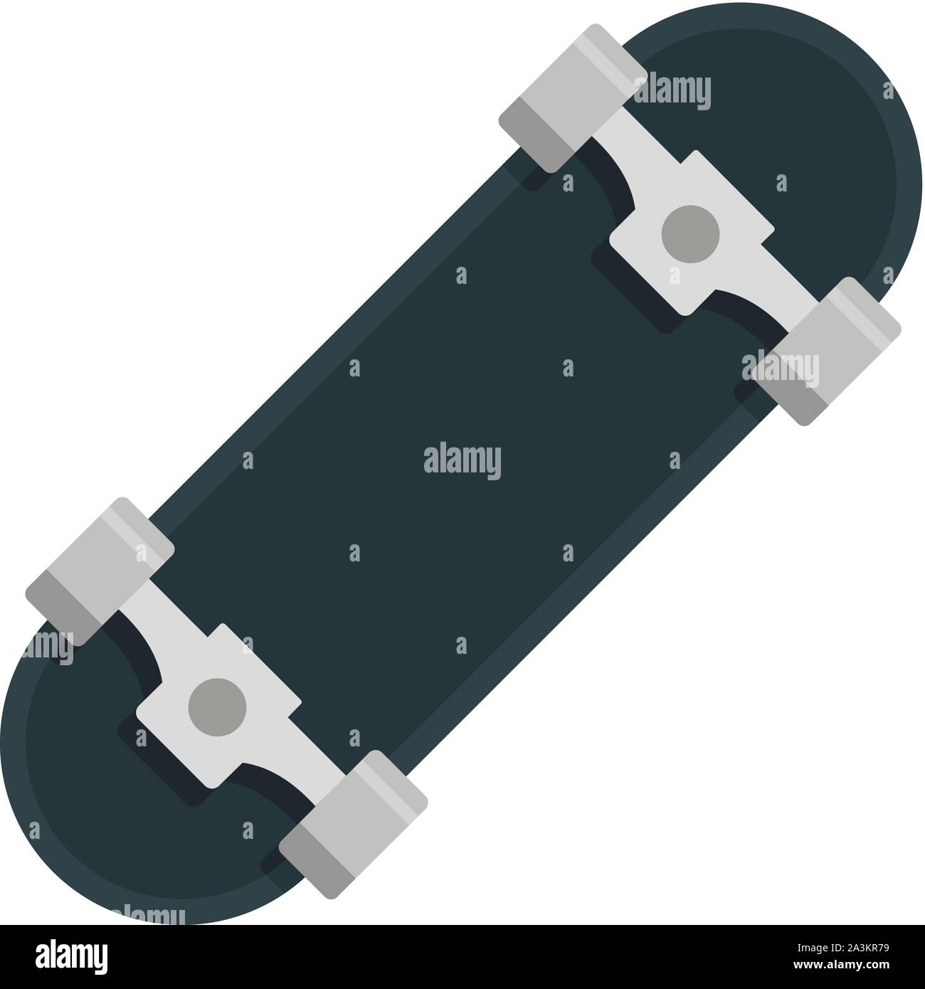 Metal wheel skateboard icon. Flat illustration of metal wheel