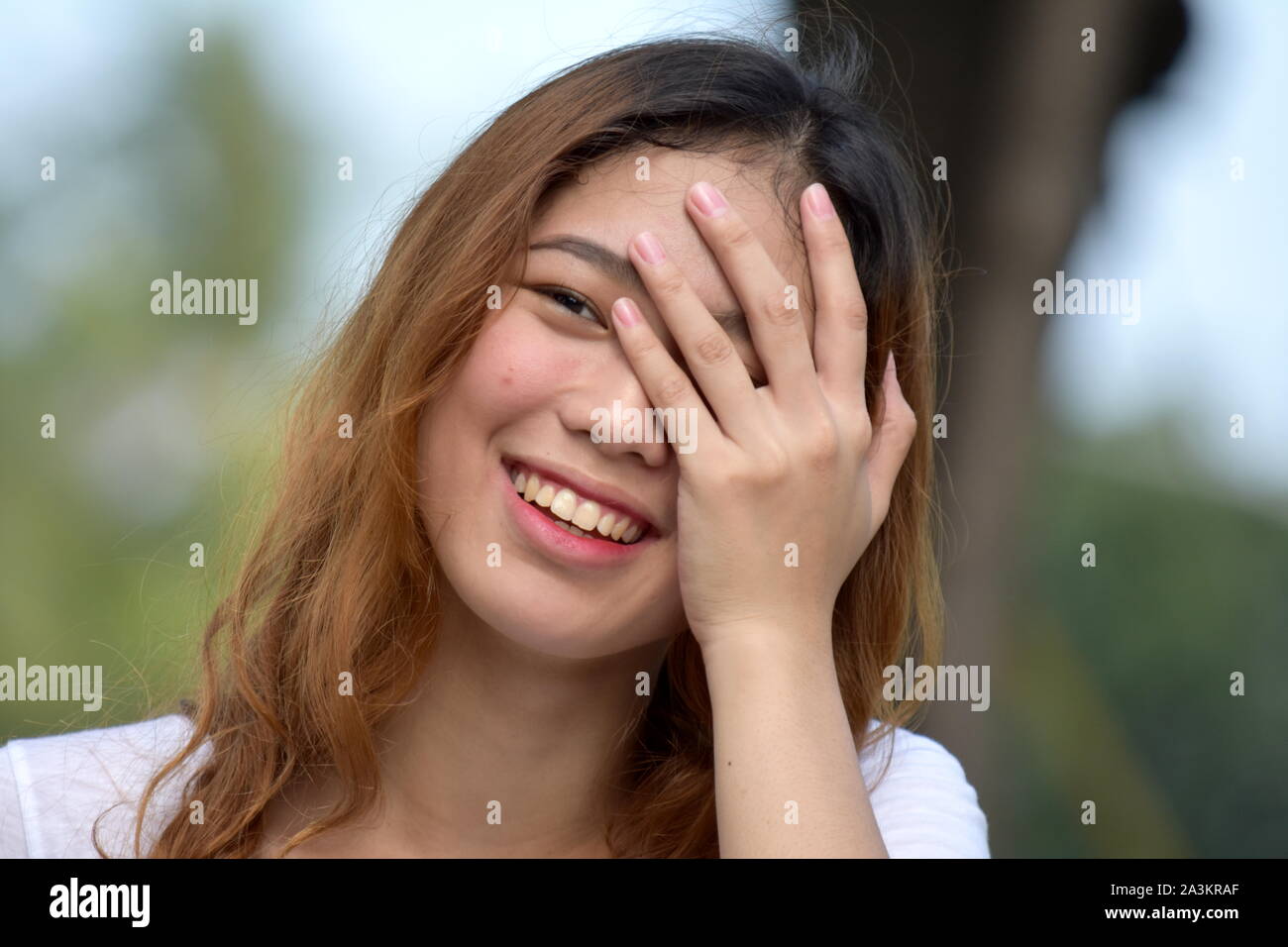 Laughing Asian Female Stock Photo