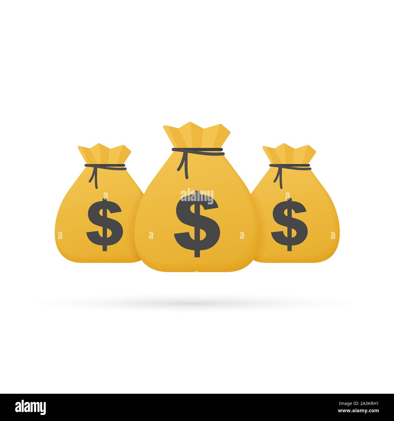 Bag of Money Logo Template, Sack of Money. Money cash heap. Vector stock Illustration Stock