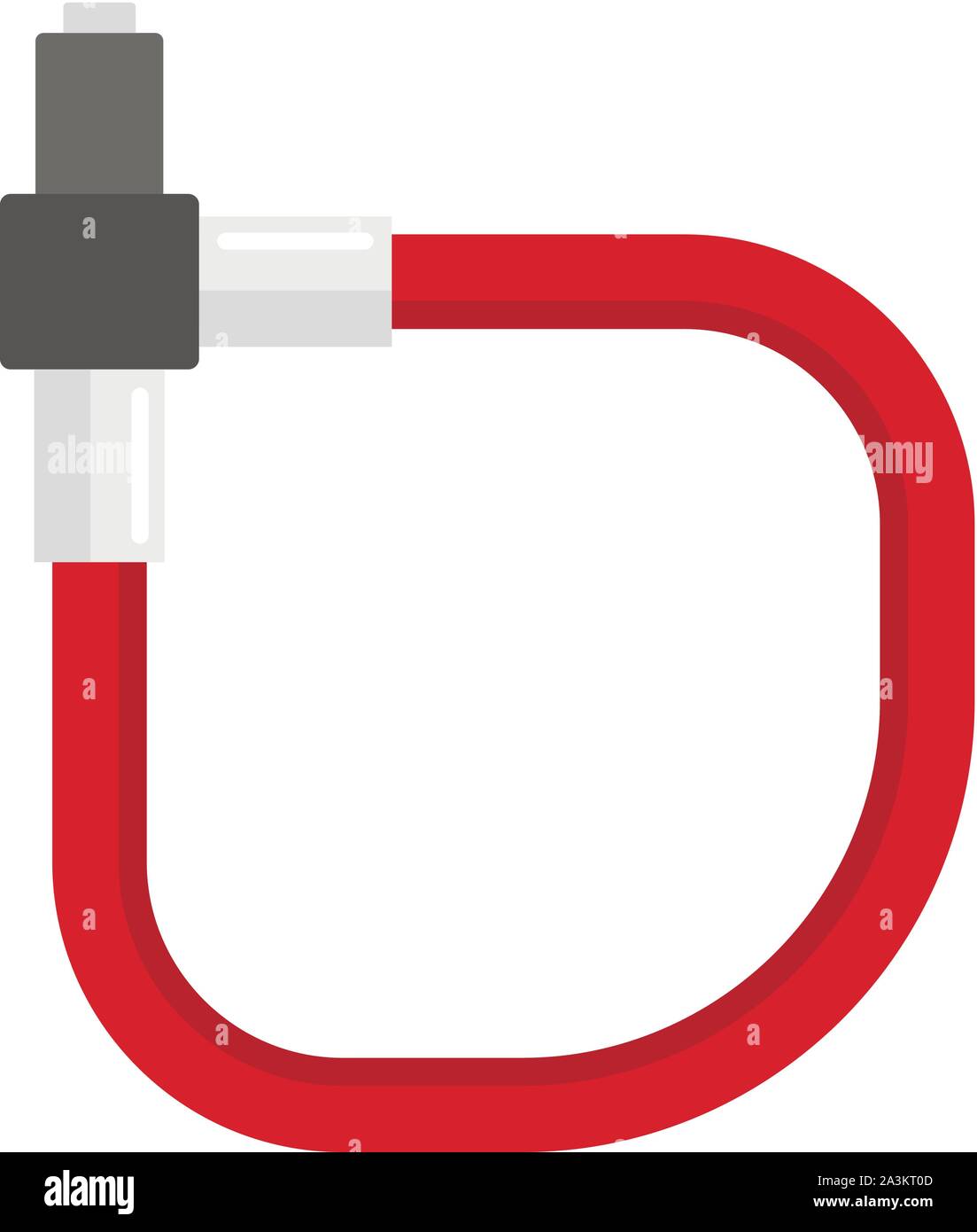 Bike lock icon. Flat illustration of bike lock vector icon for web