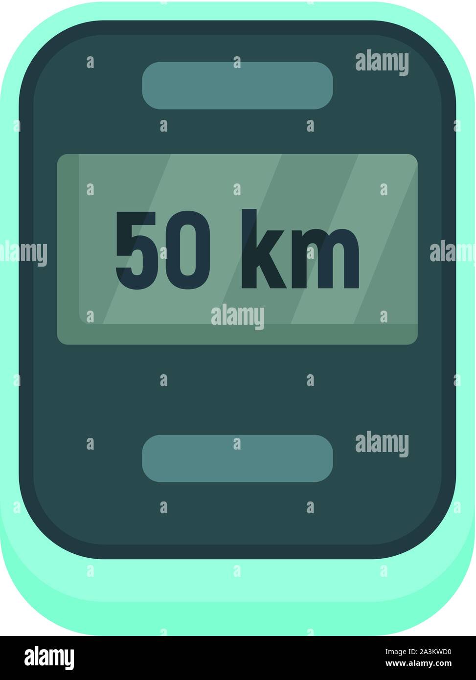 Bike speedometer icon. Flat illustration of bike speedometer vector