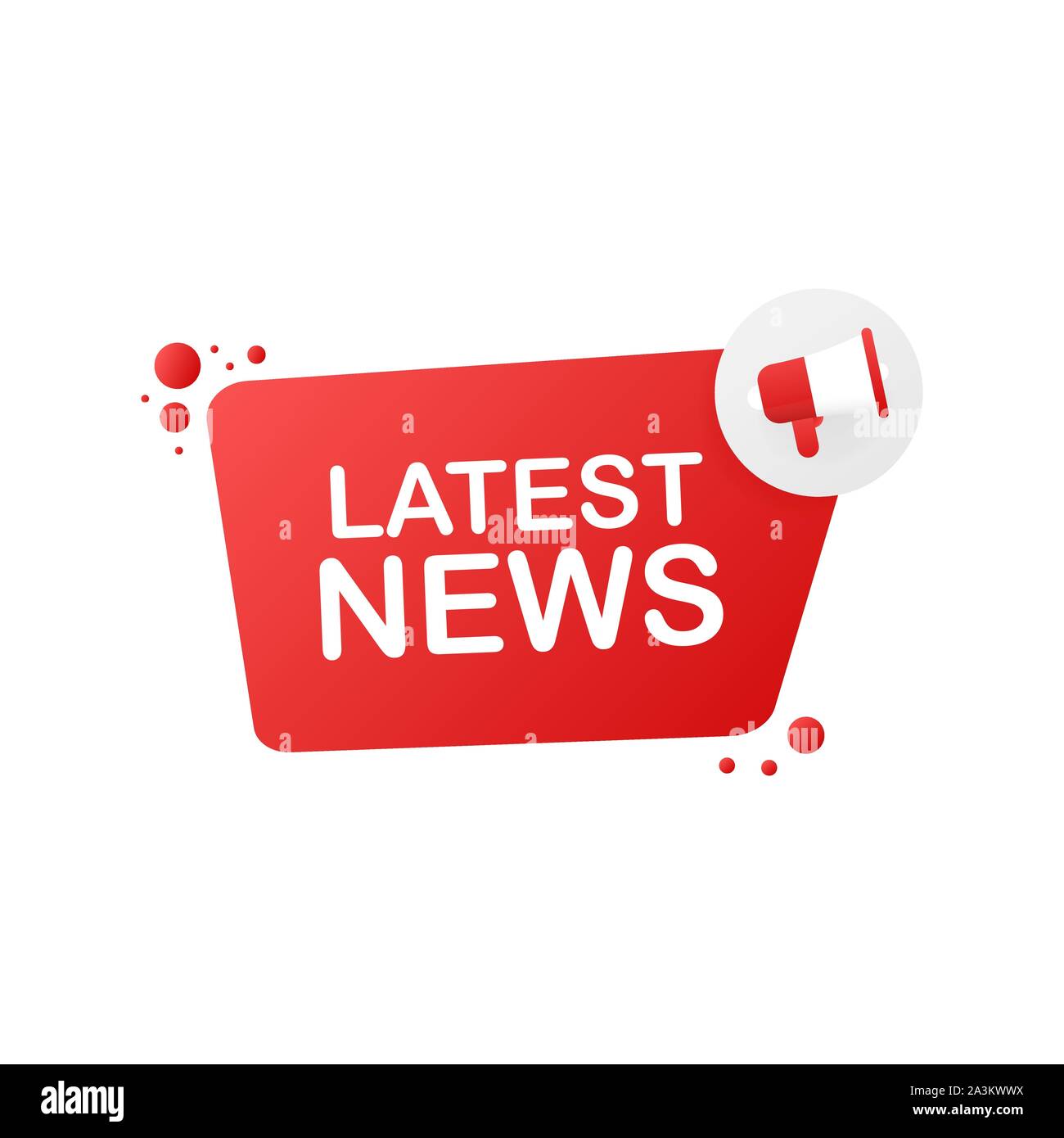 Megaphone Hand, business concept with text Latest News. Vector stock ...