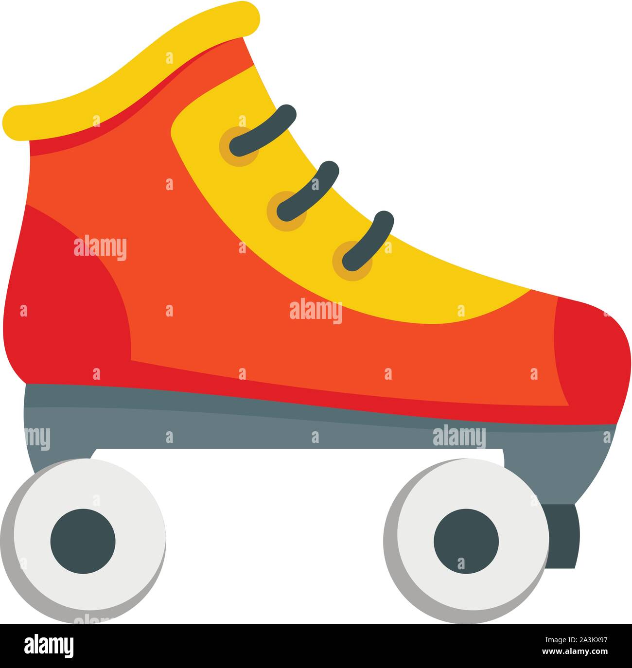 Roller skates icon. Flat illustration of roller skates vector icon for ...