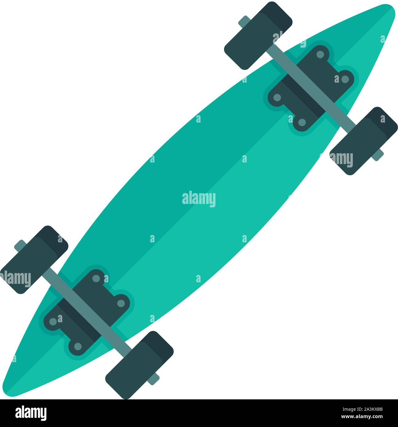 Narrow longboard icon. Flat illustration of narrow longboard vector icon  for web design Stock Vector Image & Art - Alamy