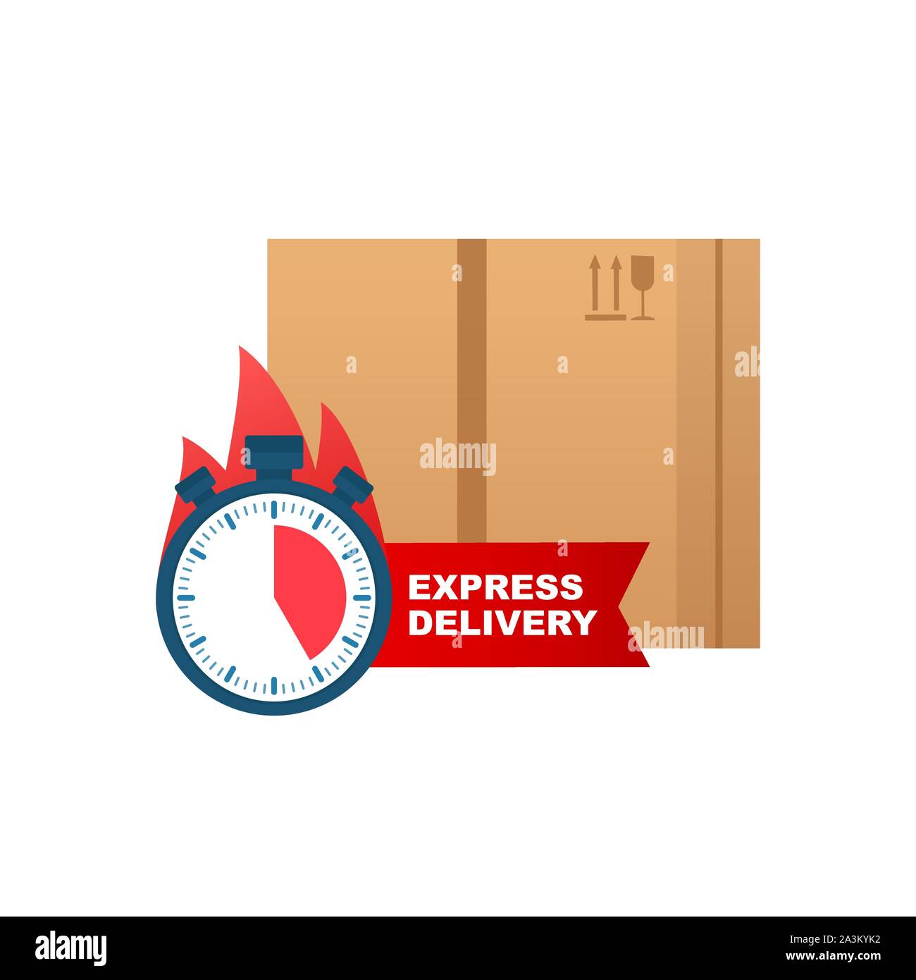 Express delivery icon for apps and website. Delivery concept. Vector stock illustration Stock Vector