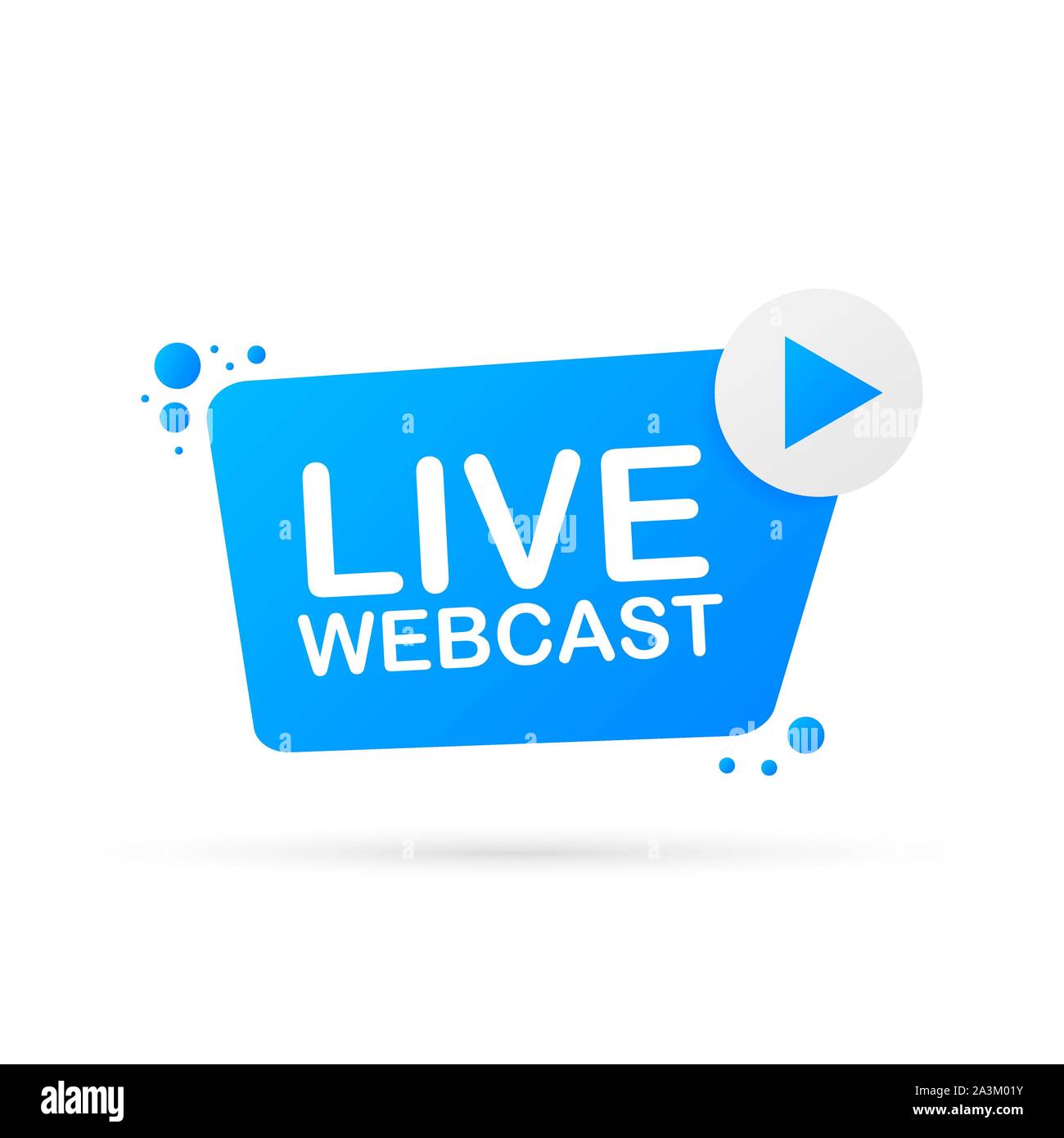 Live Webcast Button, icon, emblem, label. Vector stock illustration ...