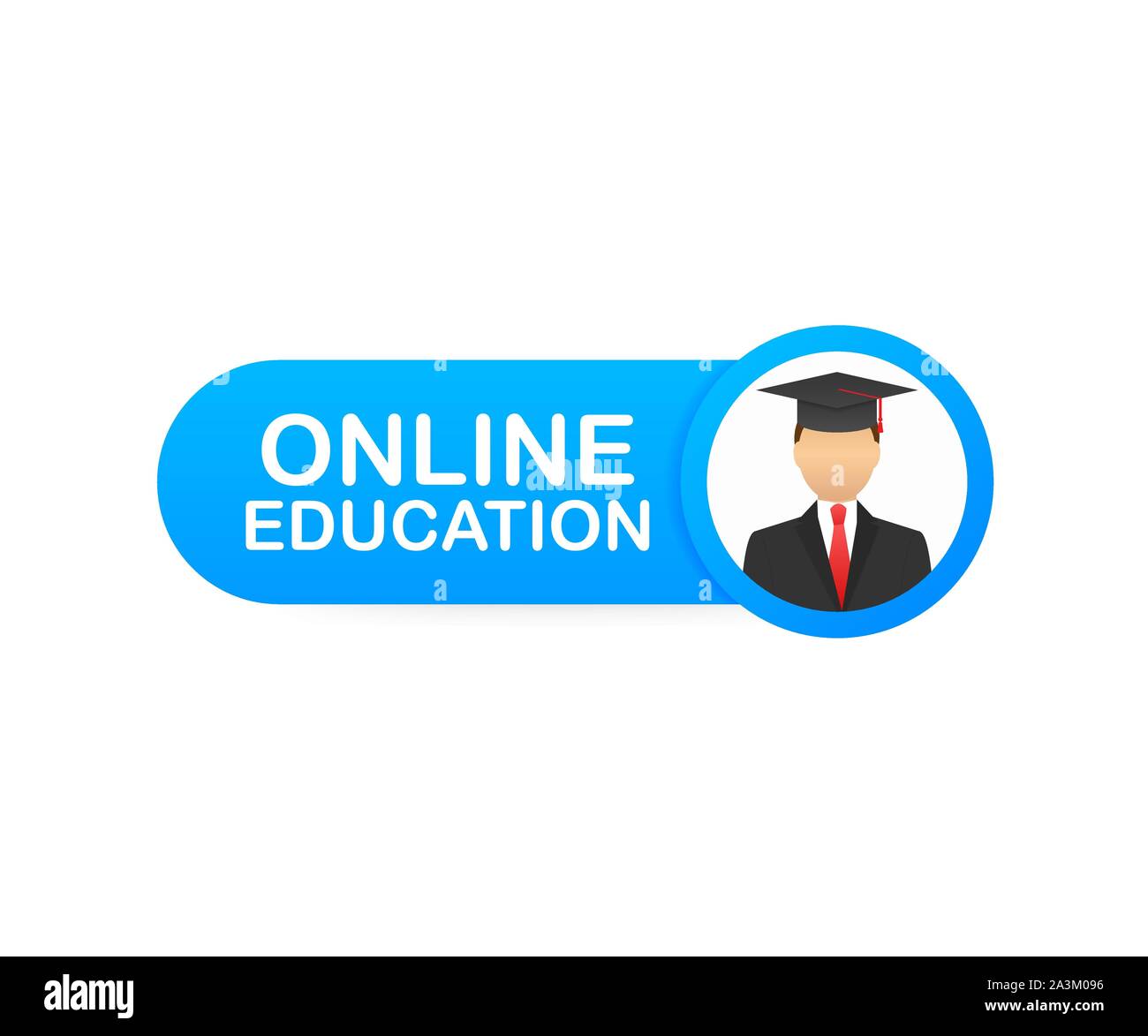 Online education concept banner. Online training courses. Tutorials, e-learning. Vector stock illustration. Stock Vector