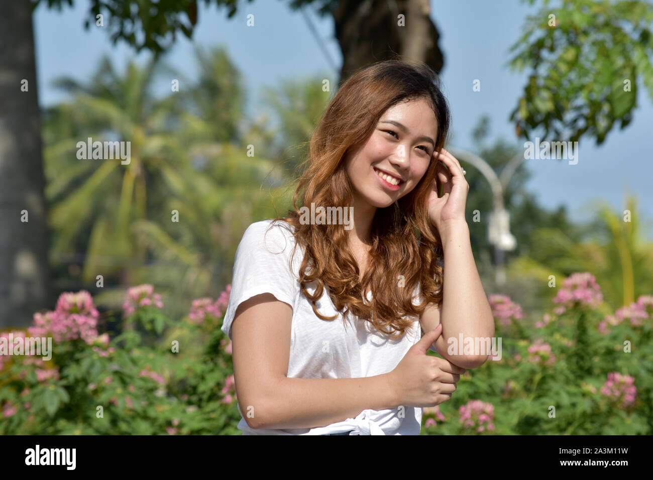 Happy alluring young woman hi-res stock photography and images - Alamy