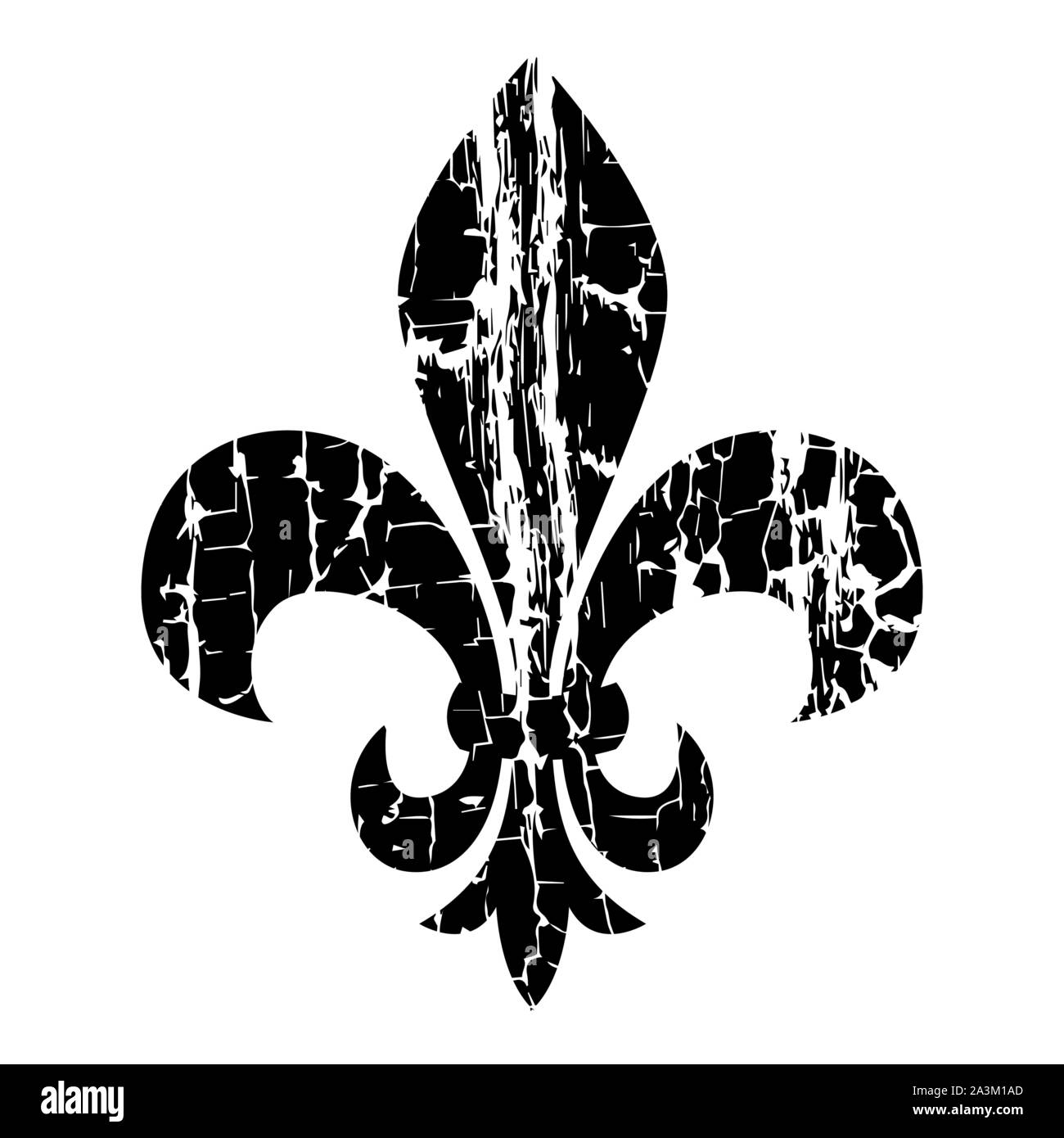 Fleur de lis. Heraldic lily. Mardi Gras Symbol. Grunge background black  Stock Vector Image & Art - Alamy