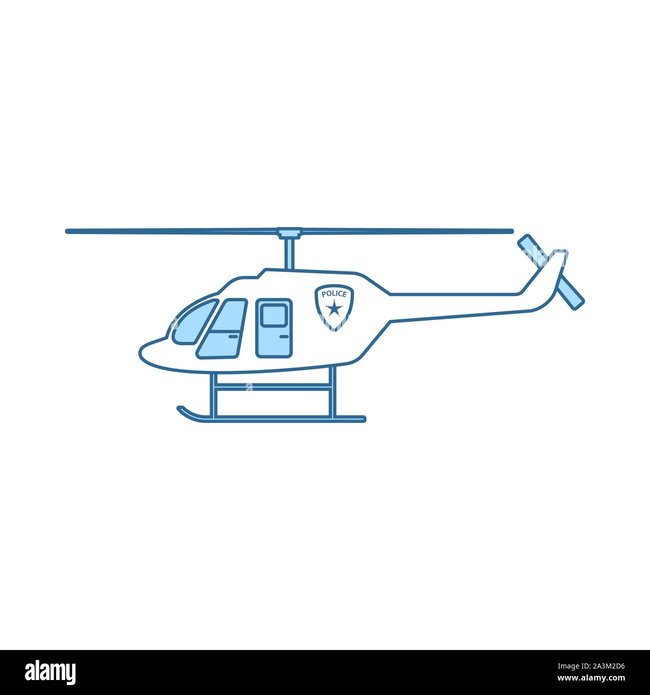 police helicopter drawing