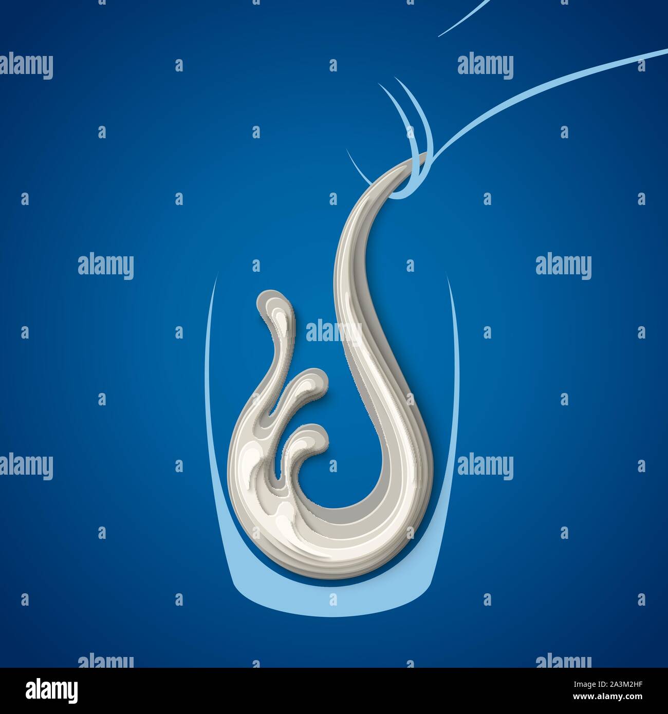 Vector milk splash paper cut concept poster Stock Vector