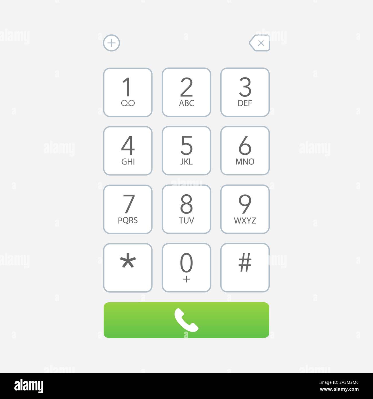 Smart phone Dial Keypad Screen Vector Illustration Stock Vector Image ...