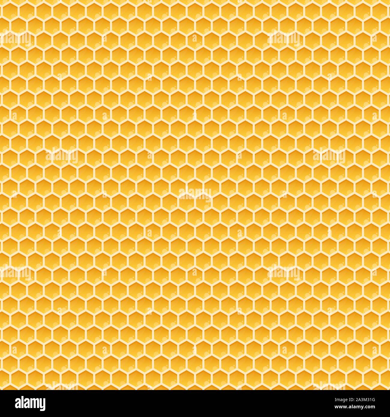 Honeycomb monochrome honey pattern. Vector illustration Stock Vector ...