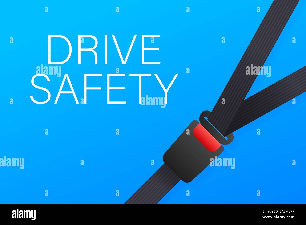 Seat belt. Safety belt of movement on car, airplane. Vector stock
