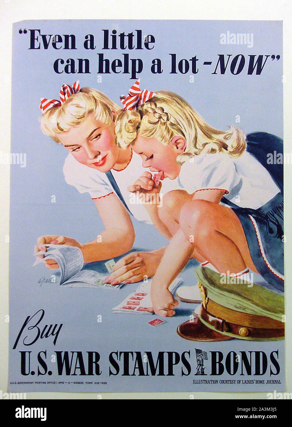 War Bonds  - - Vintage U.S Propaganda poster Stock Photo
