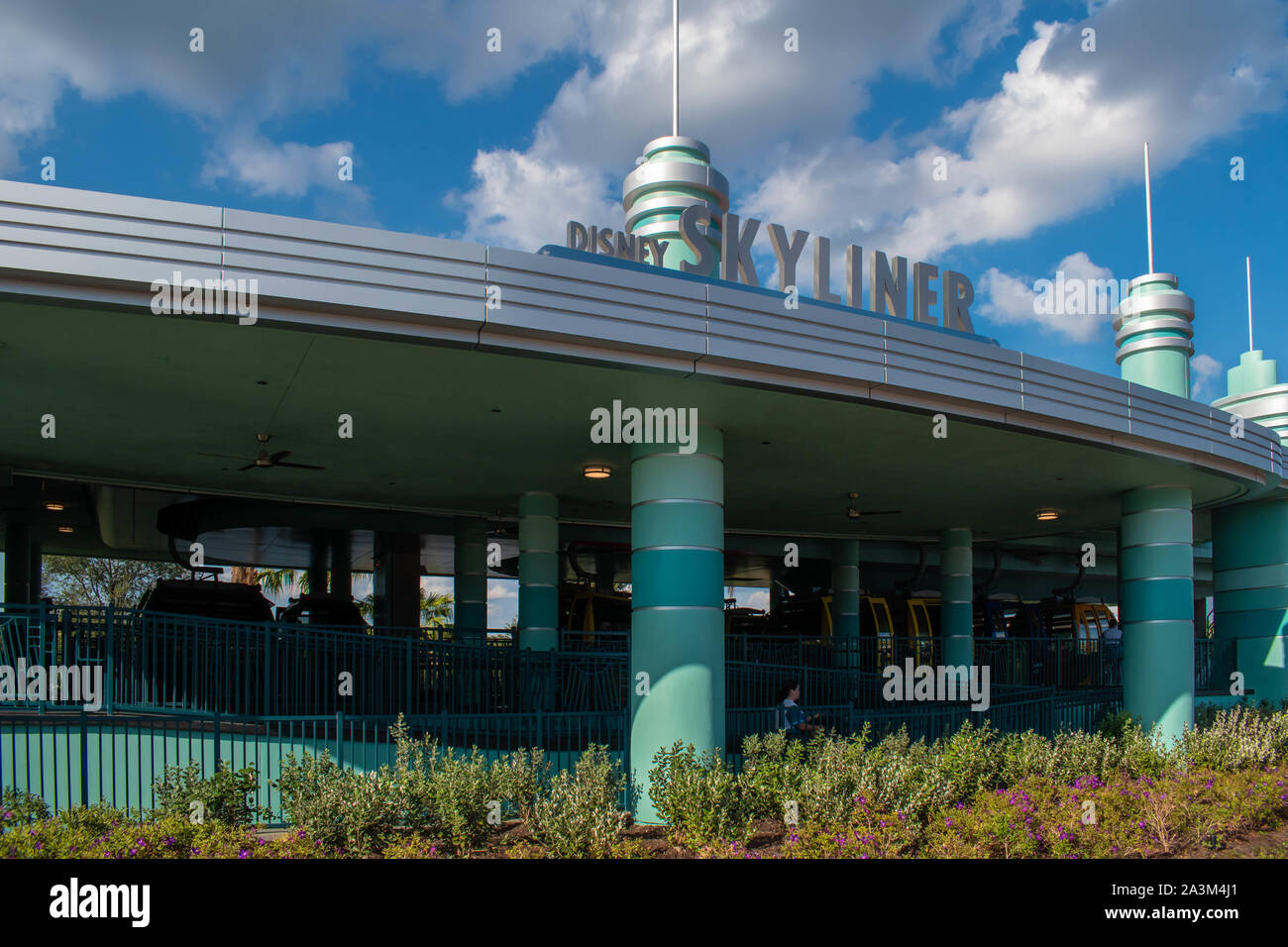 Orlando, Florida. September 27, 2019. Disney Skyliner station at Hollywood Studios Stock Photo