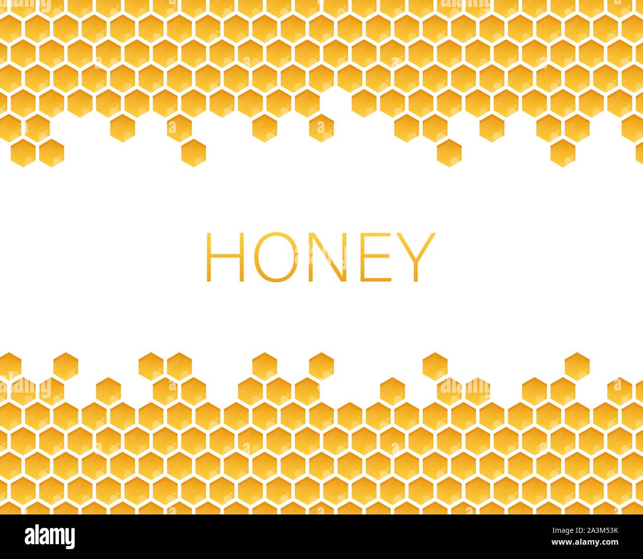Honeycomb monochrome honey pattern. Vector stock illustration. Stock Vector