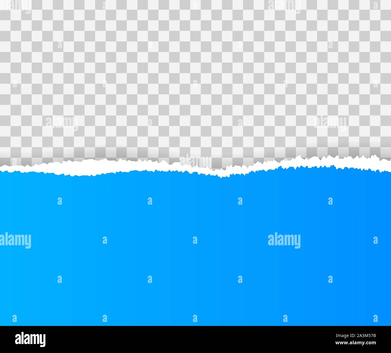 Torn paper edges, seamless horizontally. Vector illustration Stock